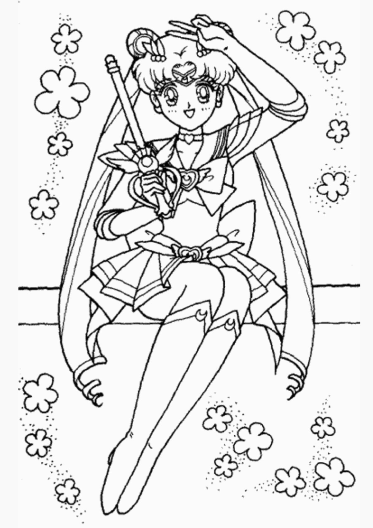 Desenho para Colorir Sailor Moon