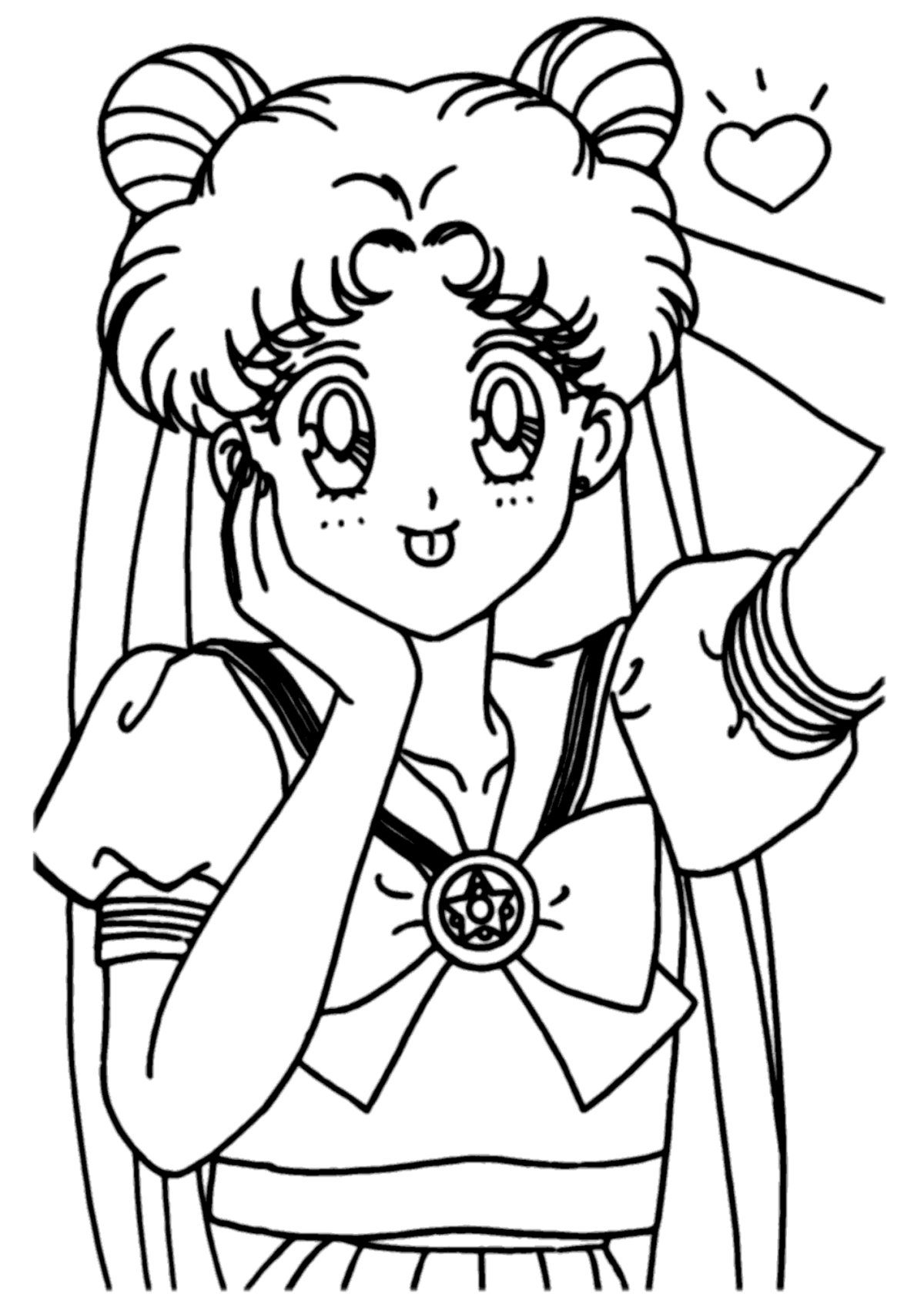 Desenho para Colorir Sailor Moon