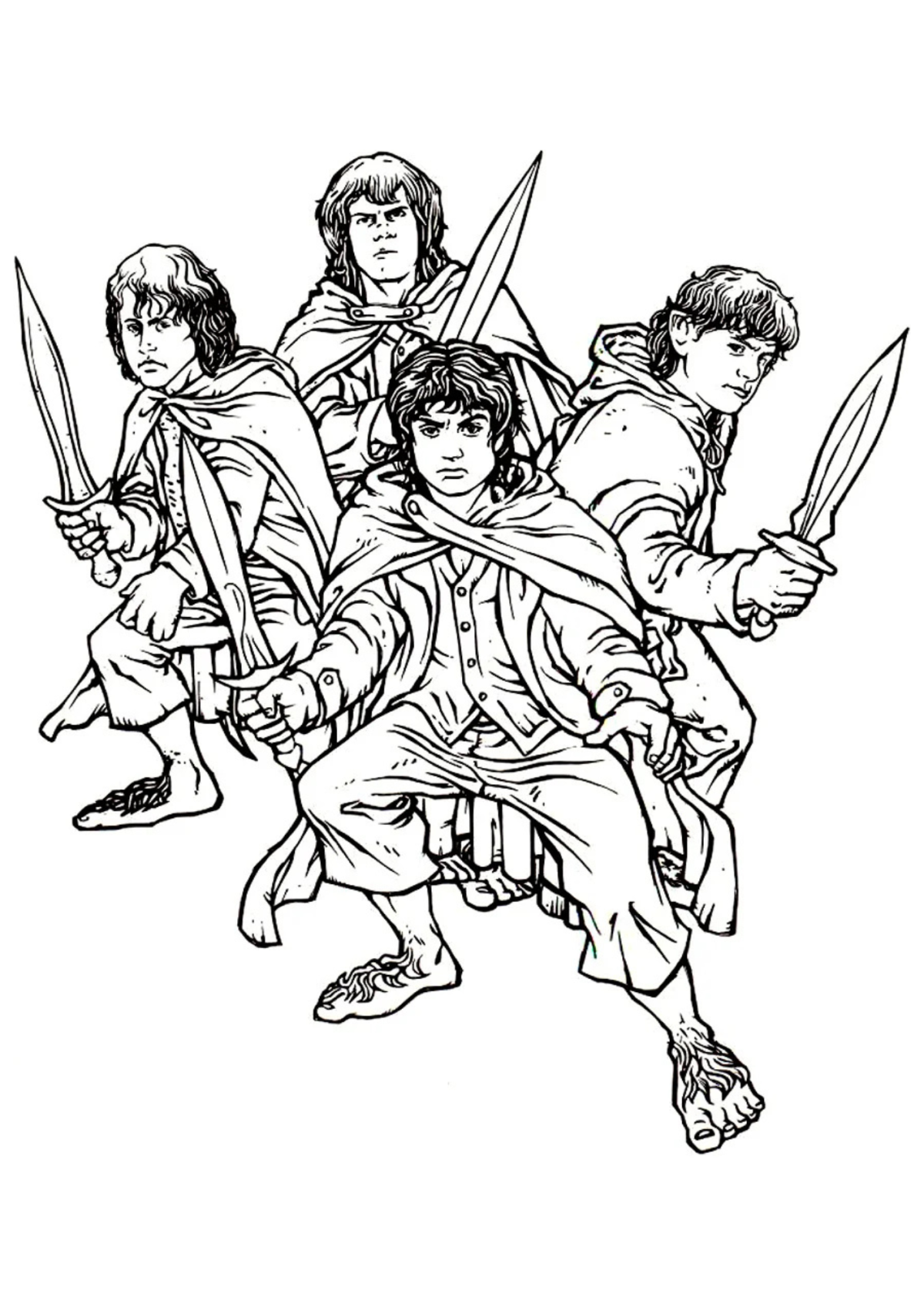 Desenho para Colorir Senhor dos Anéis