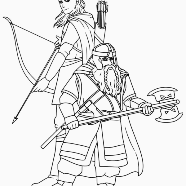 Desenho para Colorir Senhor dos Anéis
