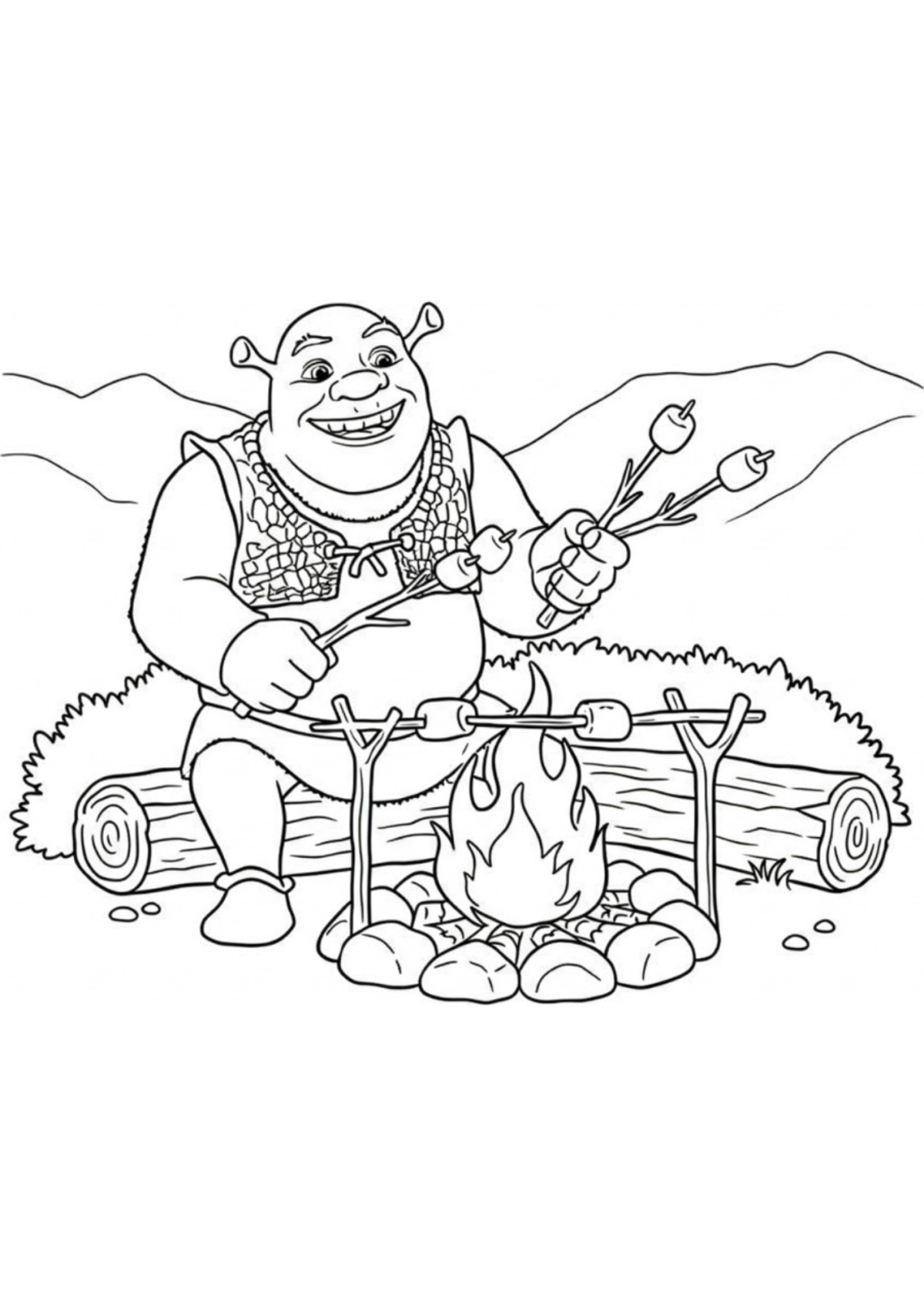 Desenho para Colorir Shrek