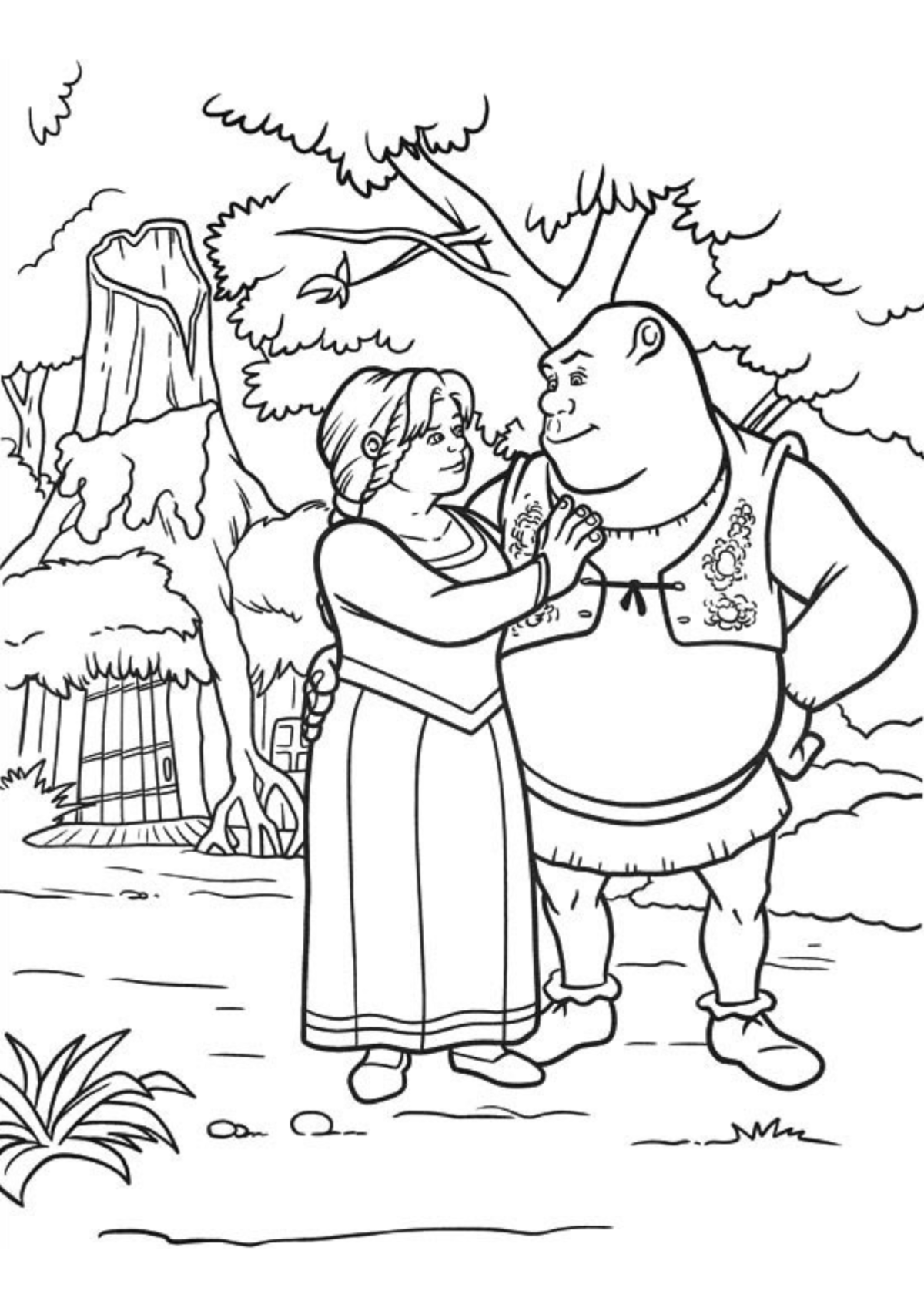 Desenho para Colorir Shrek