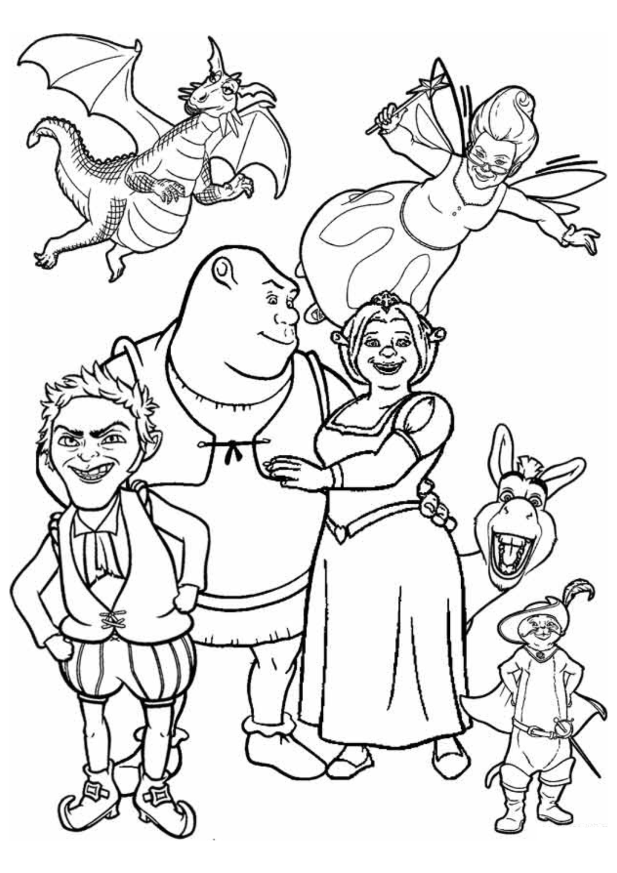 Desenho para Colorir Shrek