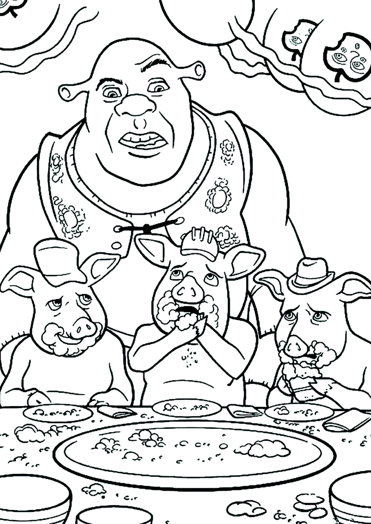 Desenho para Colorir Shrek