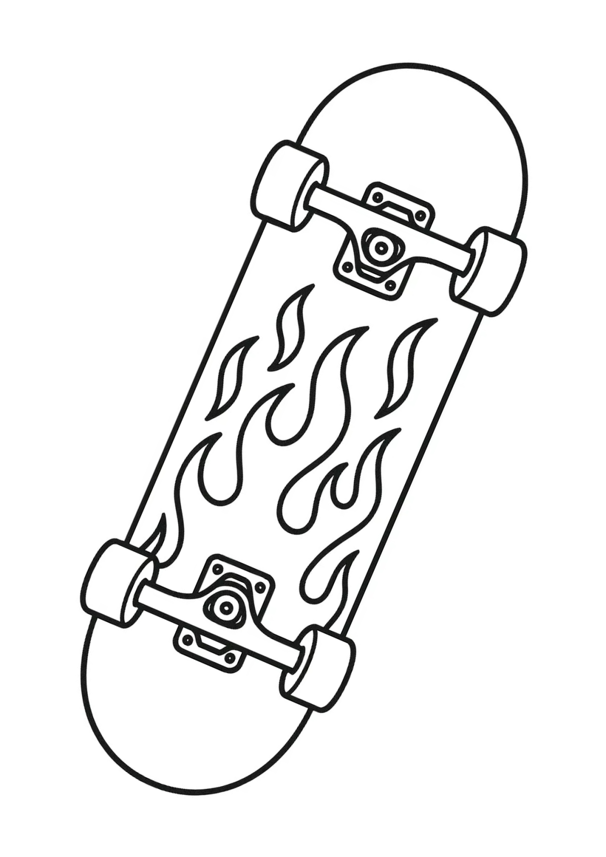 Desenho para Colorir Skate