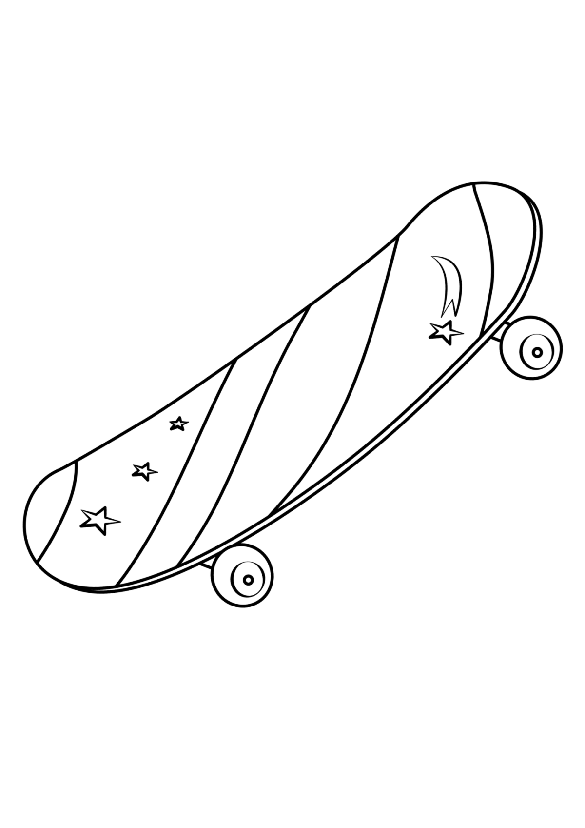 Desenho para Colorir Skate
