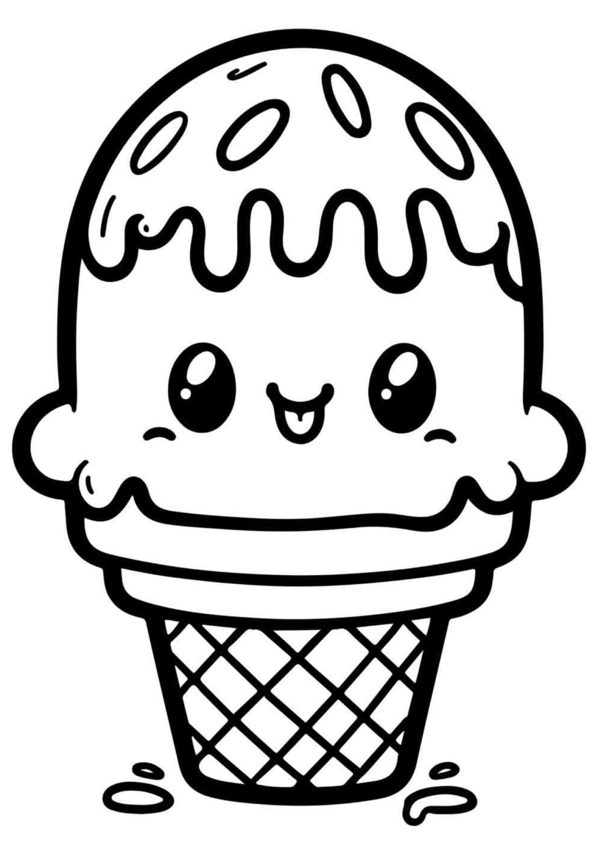 Desenho para Colorir Sorvete