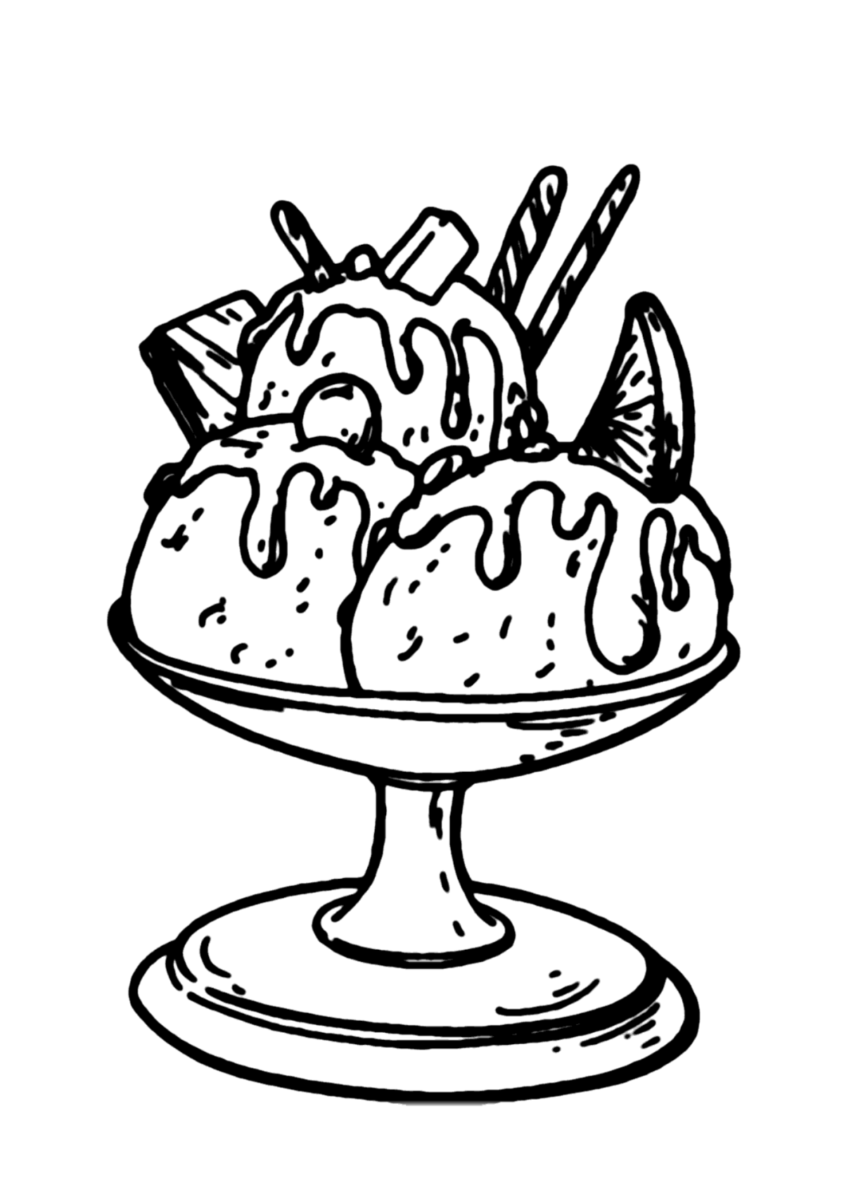 Desenho para Colorir Sorvete