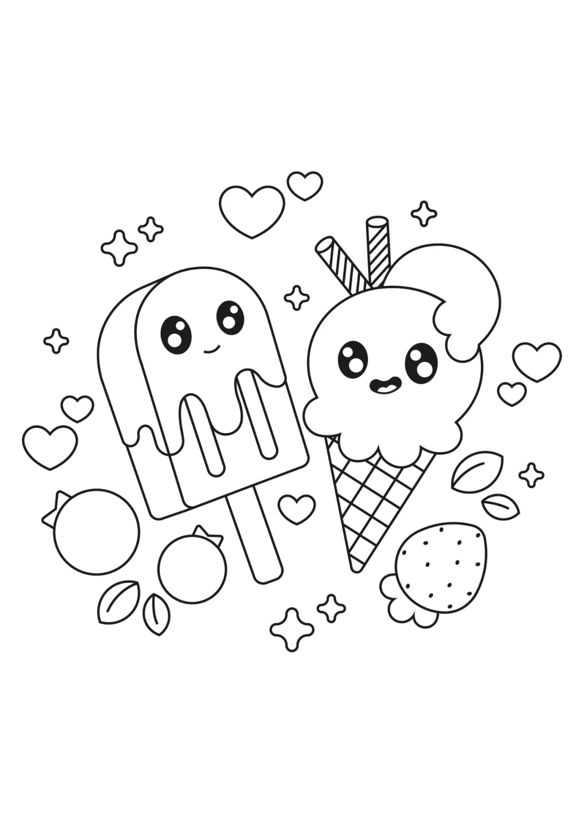 Desenho para Colorir Sorvete