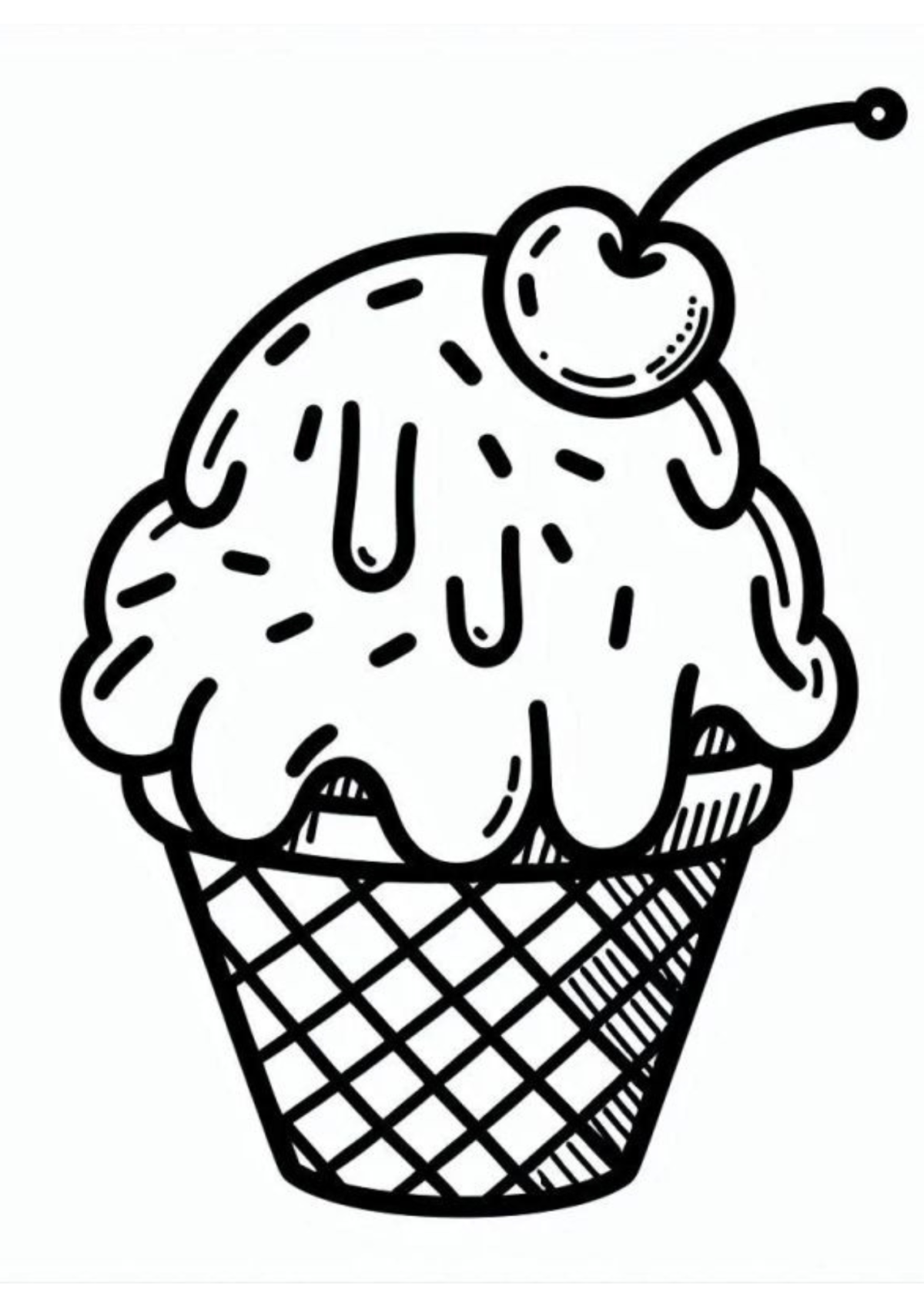 Desenho para Colorir Sorvete