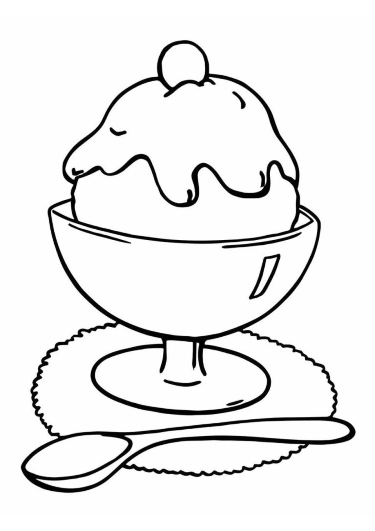 Desenho para Colorir Sorvete