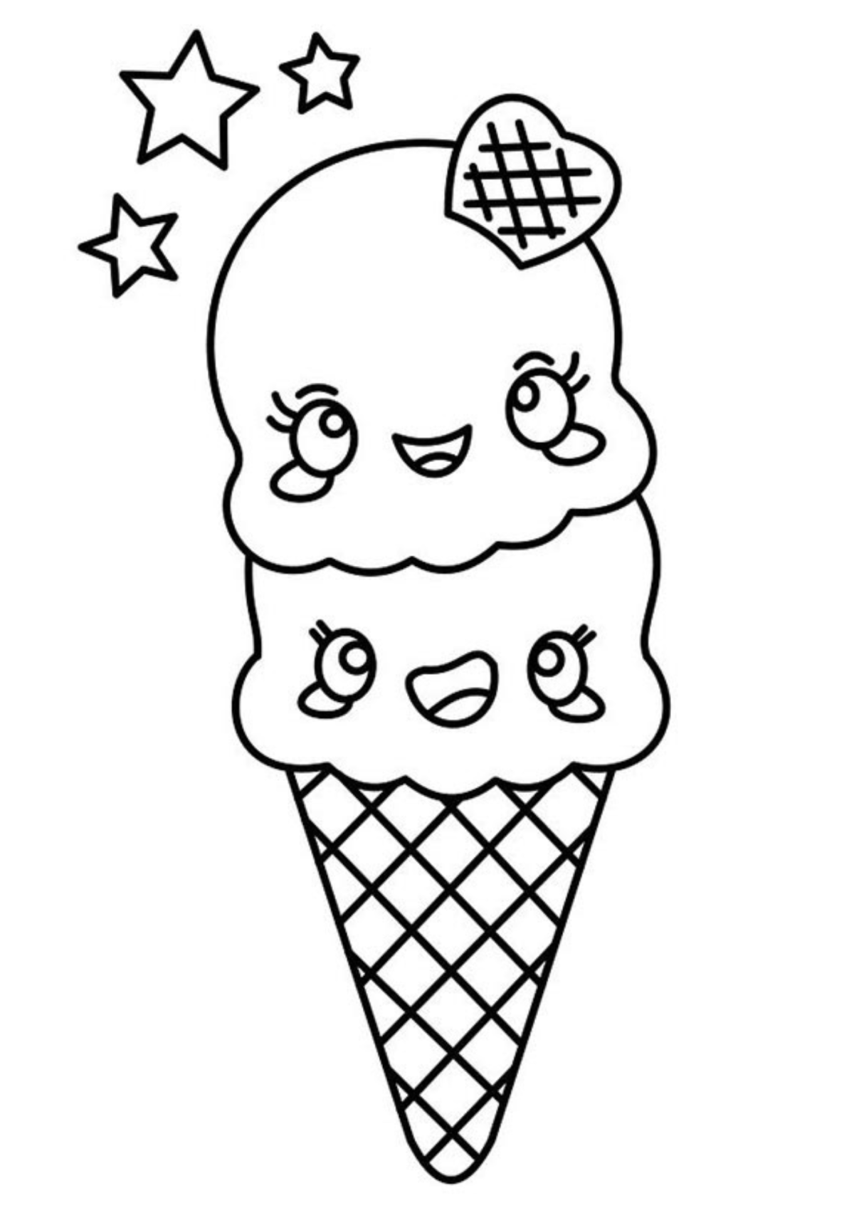 Desenho para Colorir Sorvete