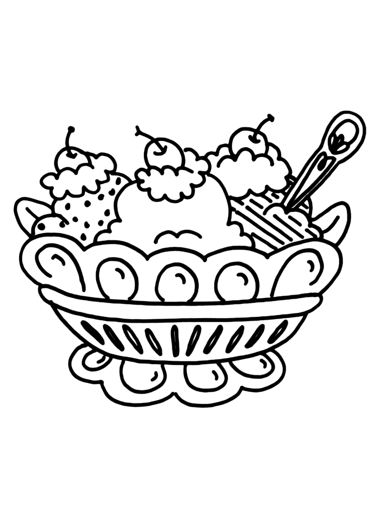 Desenho para Colorir Sorvete