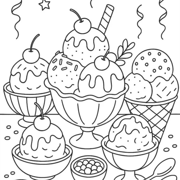 Desenho para Colorir Sorvete
