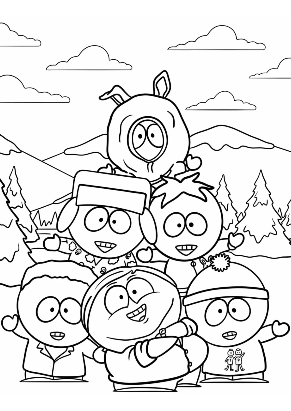 Desenho para Colorir South Park