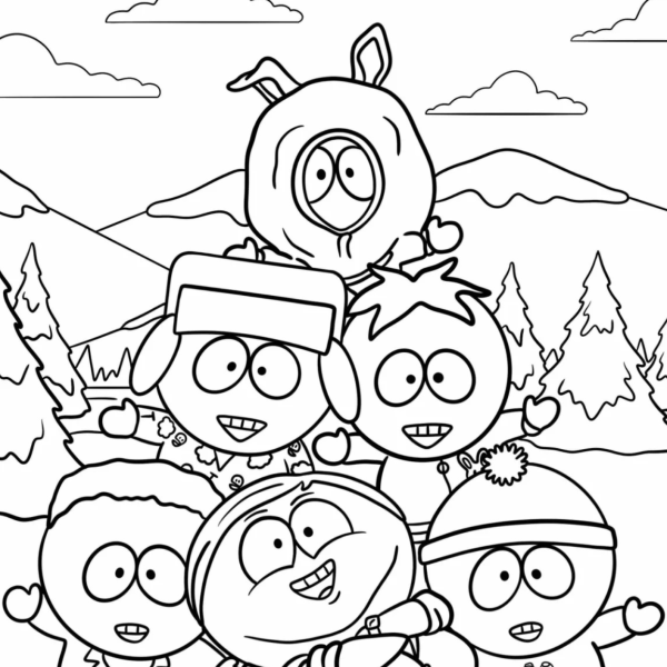 Desenho para Colorir South Park