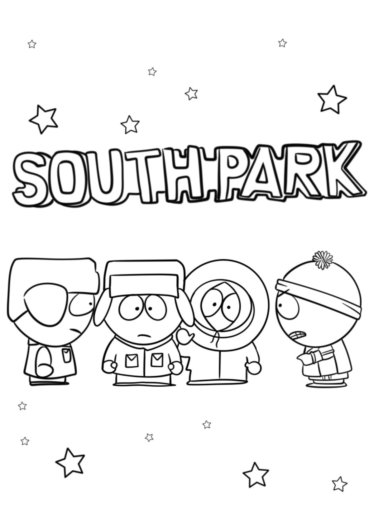 Desenho para Colorir South Park