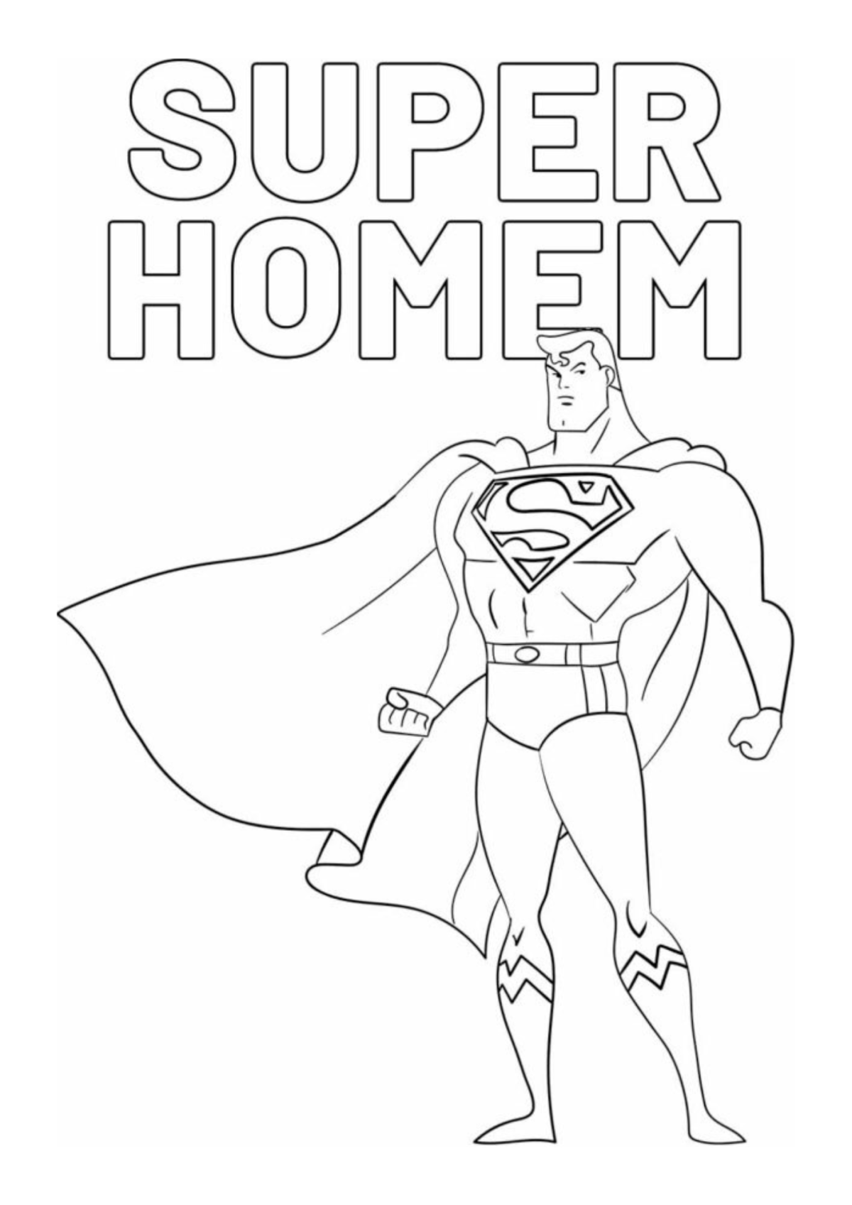 Desenho para Colorir Super-Homem
