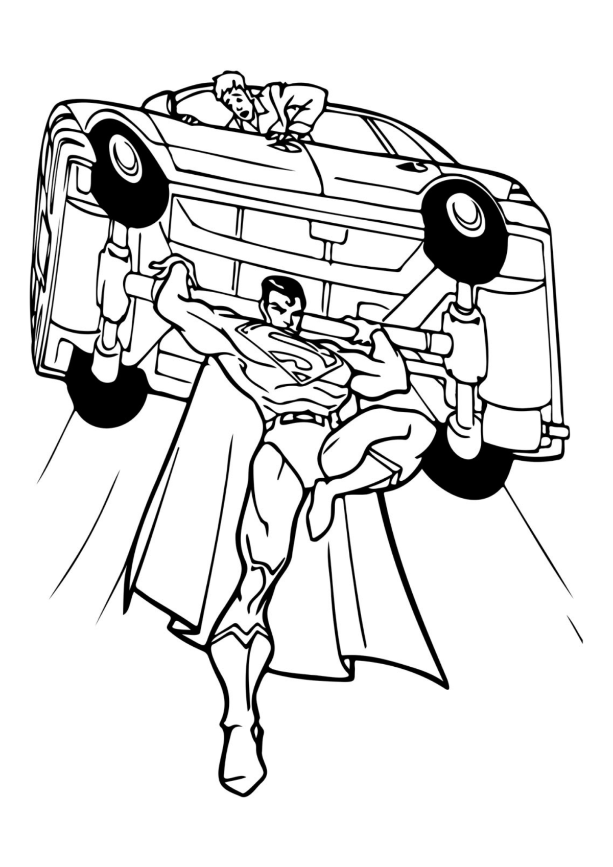Desenho para Colorir Super-Homem