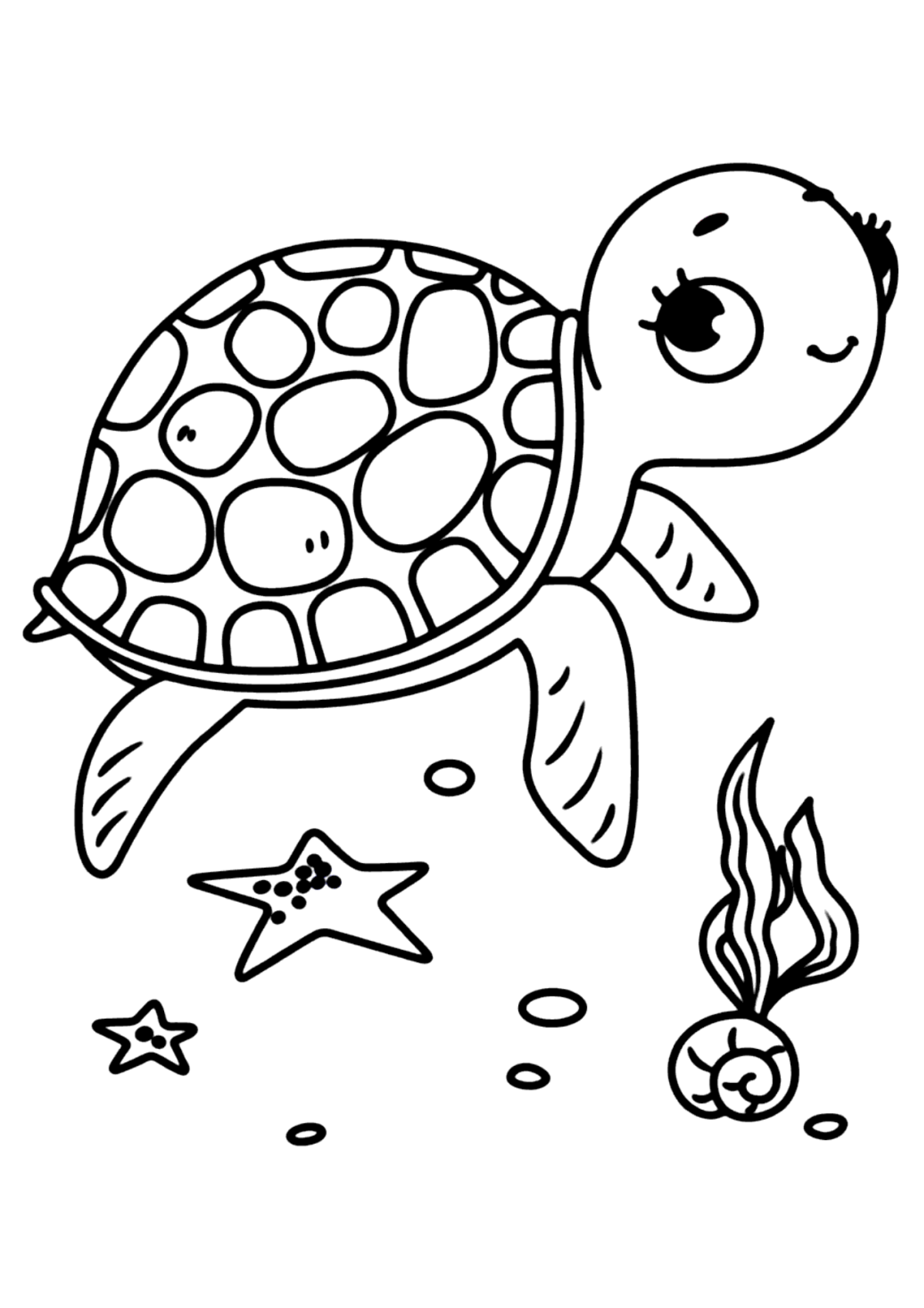 Desenho para Colorir Tartaruga
