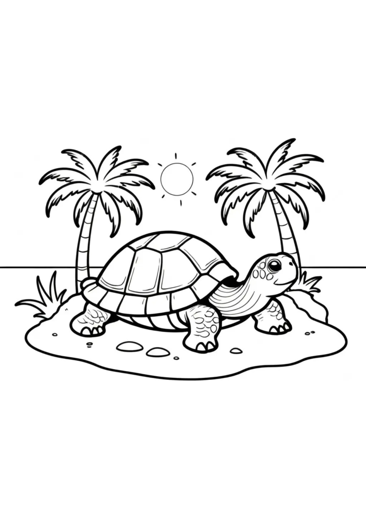 Desenho para Colorir Tartaruga