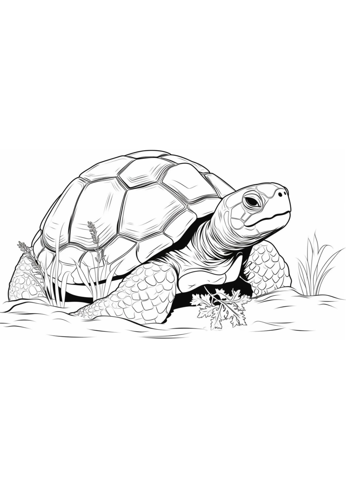 Desenho para Colorir Tartaruga