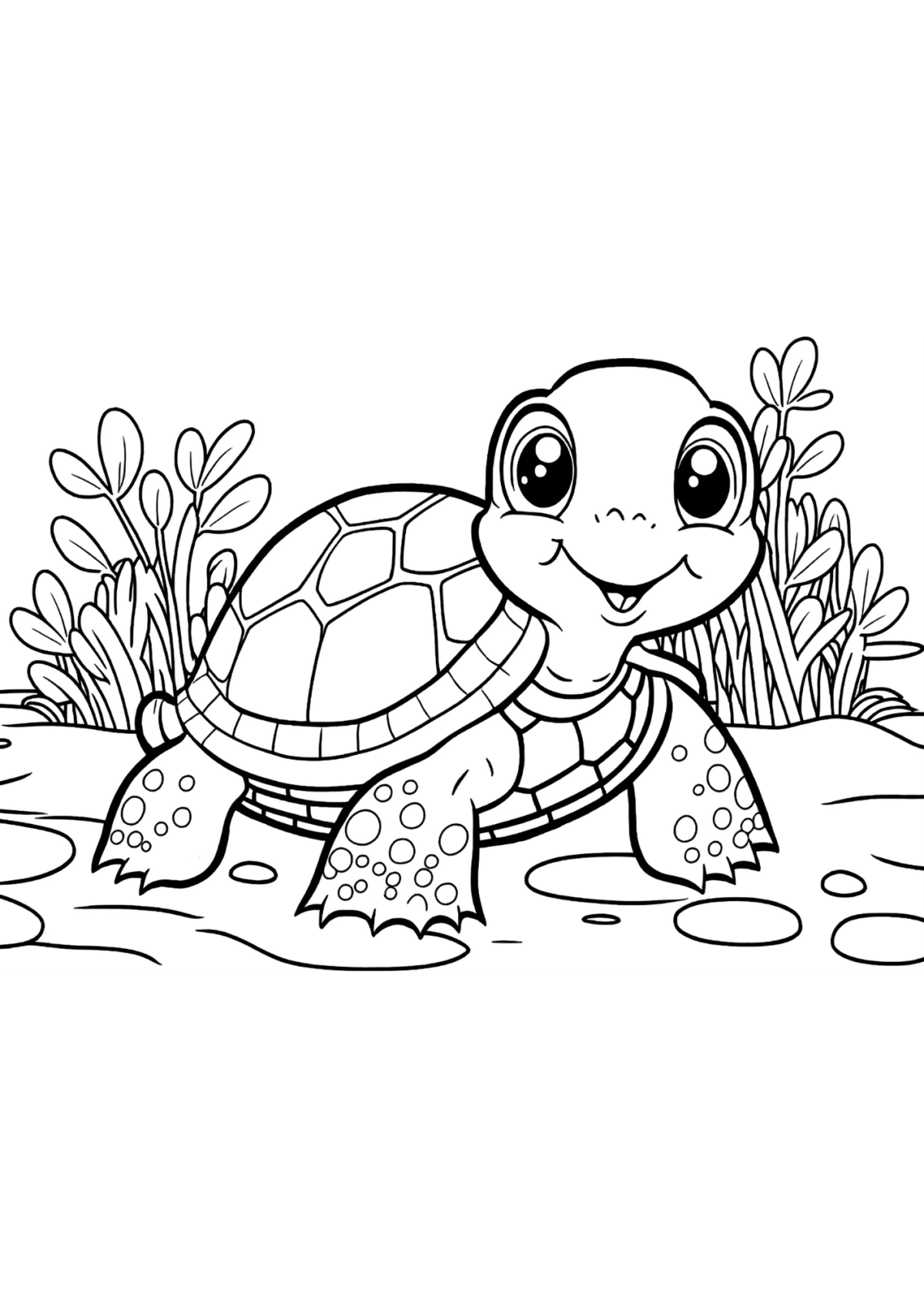 Desenho para Colorir Tartaruga