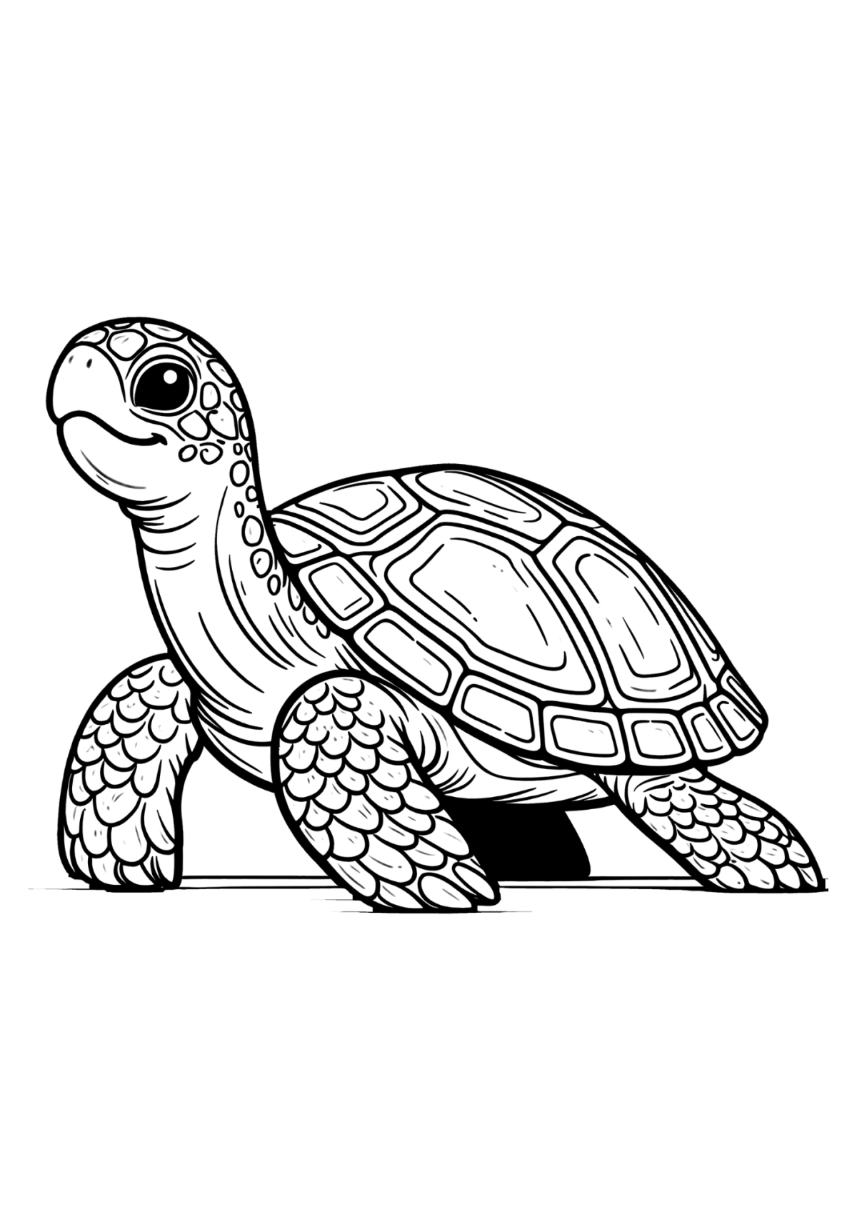 Desenho para Colorir Tartaruga