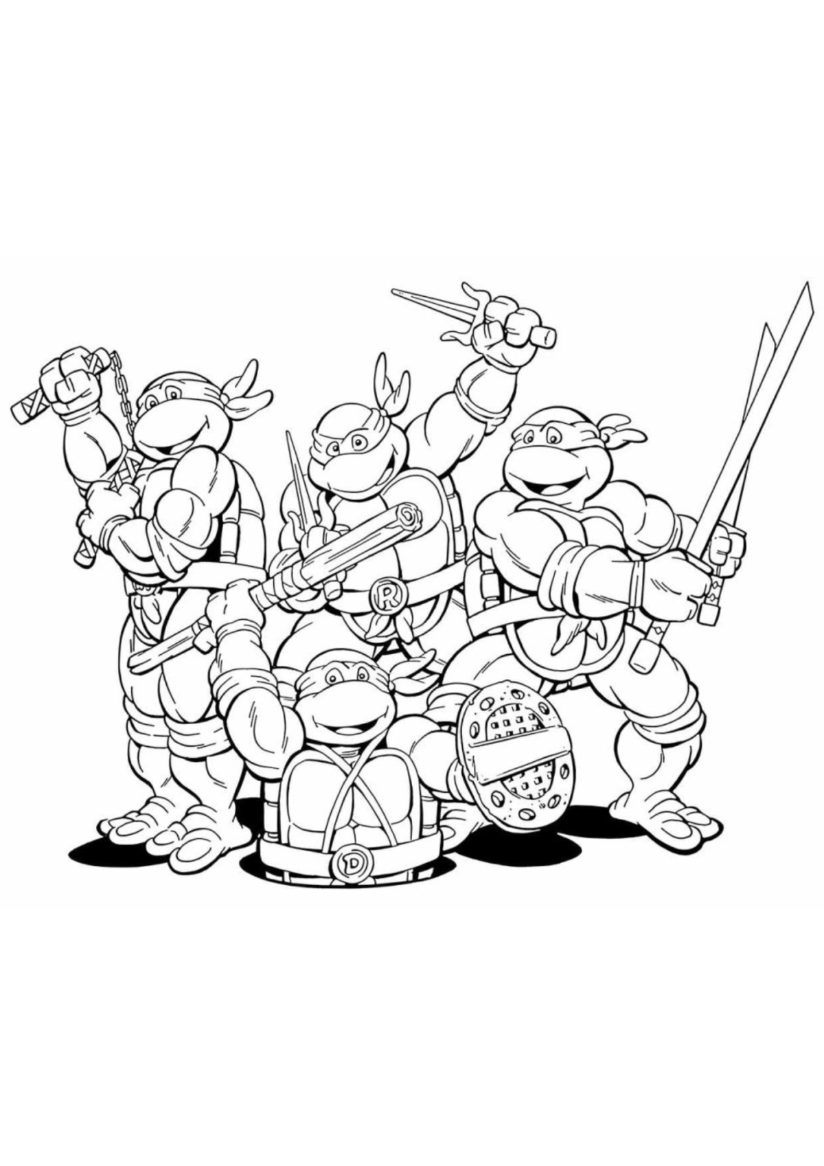 Desenho para Colorir Tartarugas Ninja