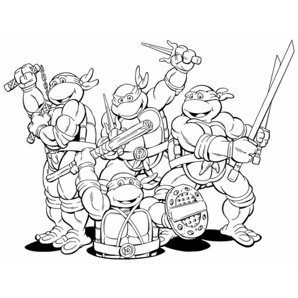 Desenho para Colorir Tartarugas Ninja
