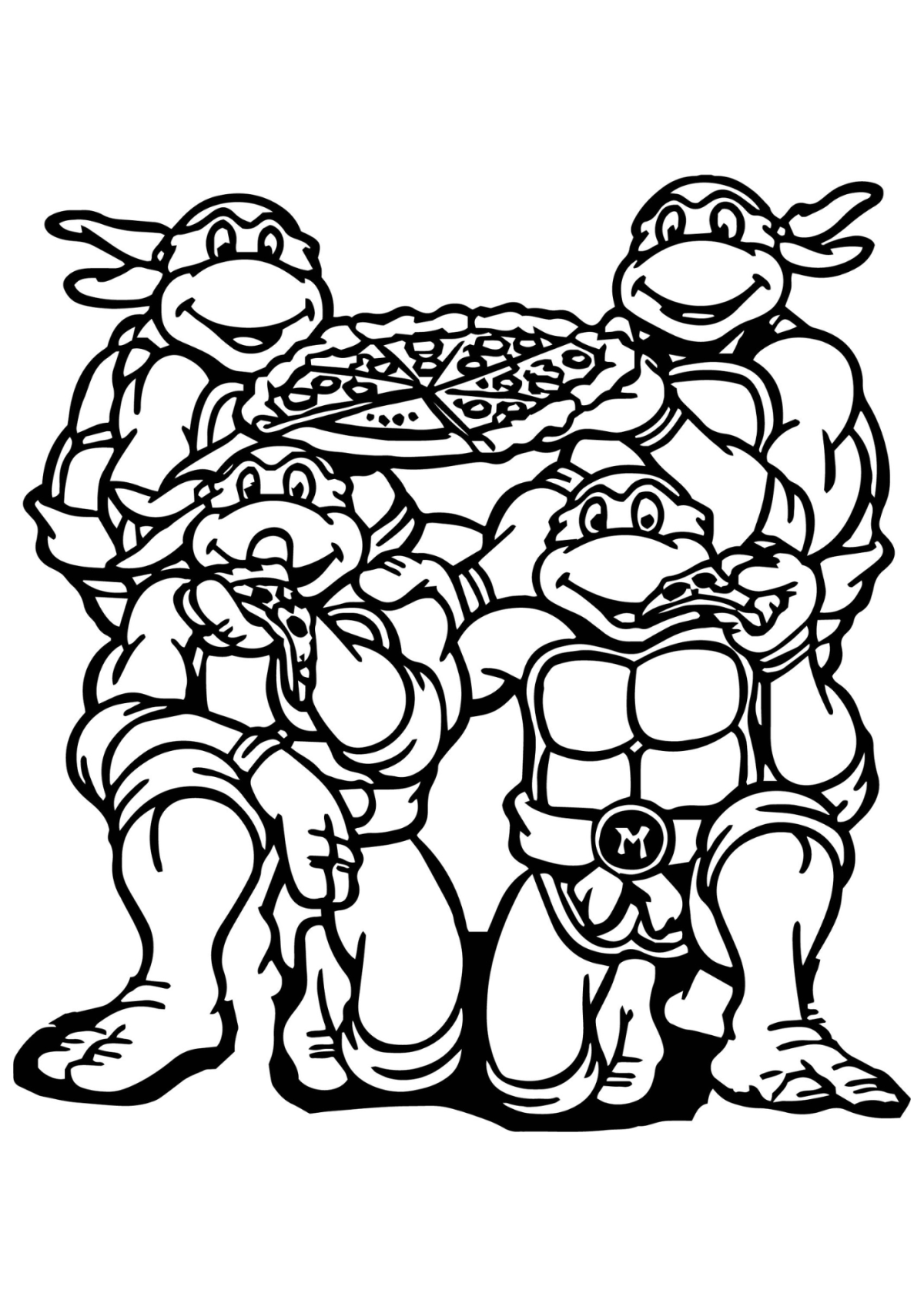 Desenho para Colorir Tartarugas Ninja
