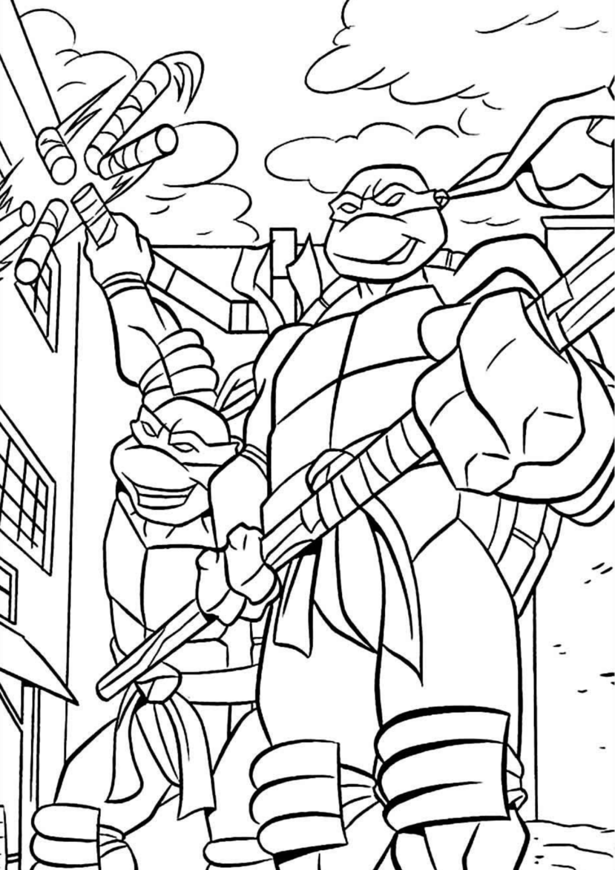 Desenho para Colorir Tartarugas Ninja