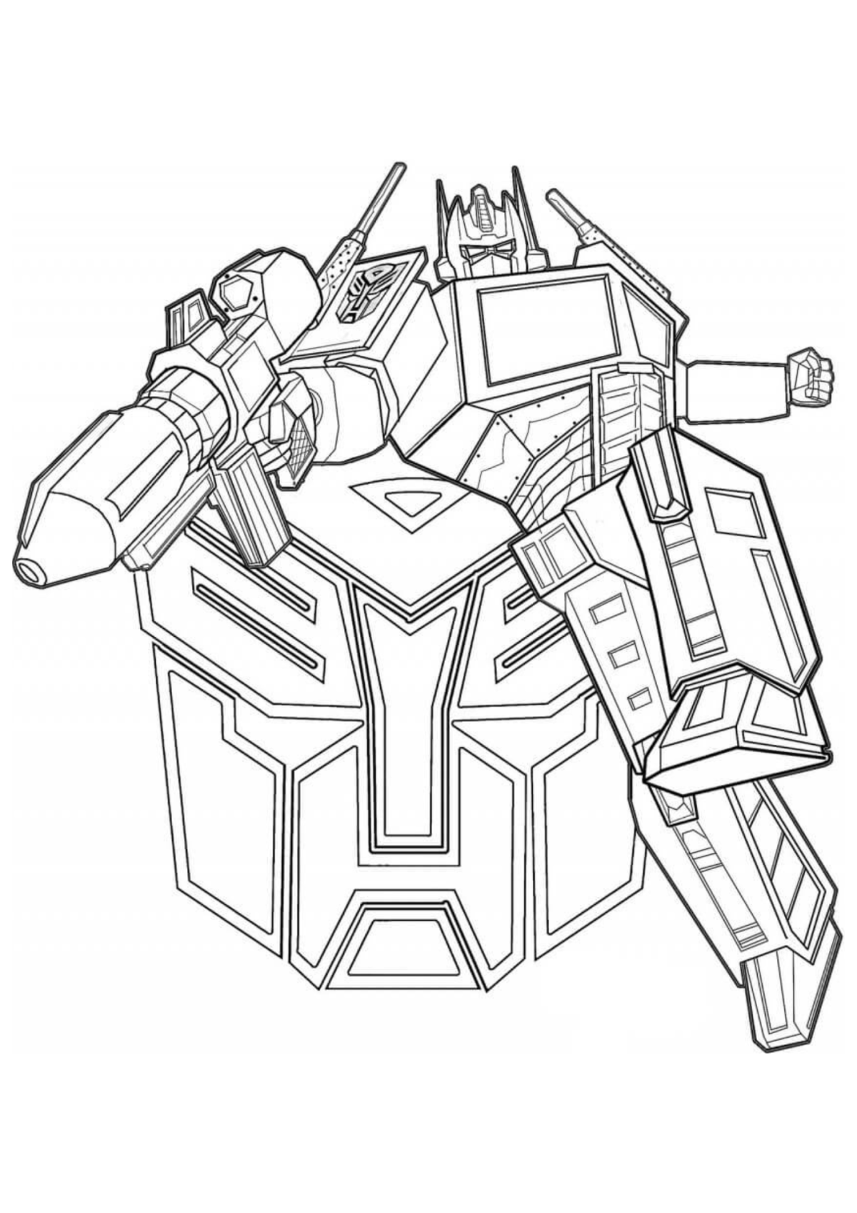 Desenho para Colorir Transformers