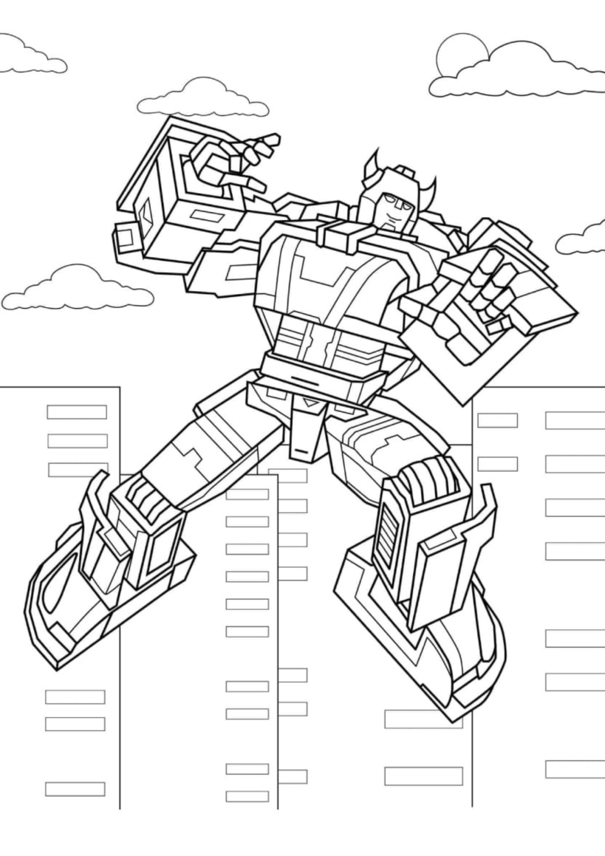 Desenho para Colorir Transformers
