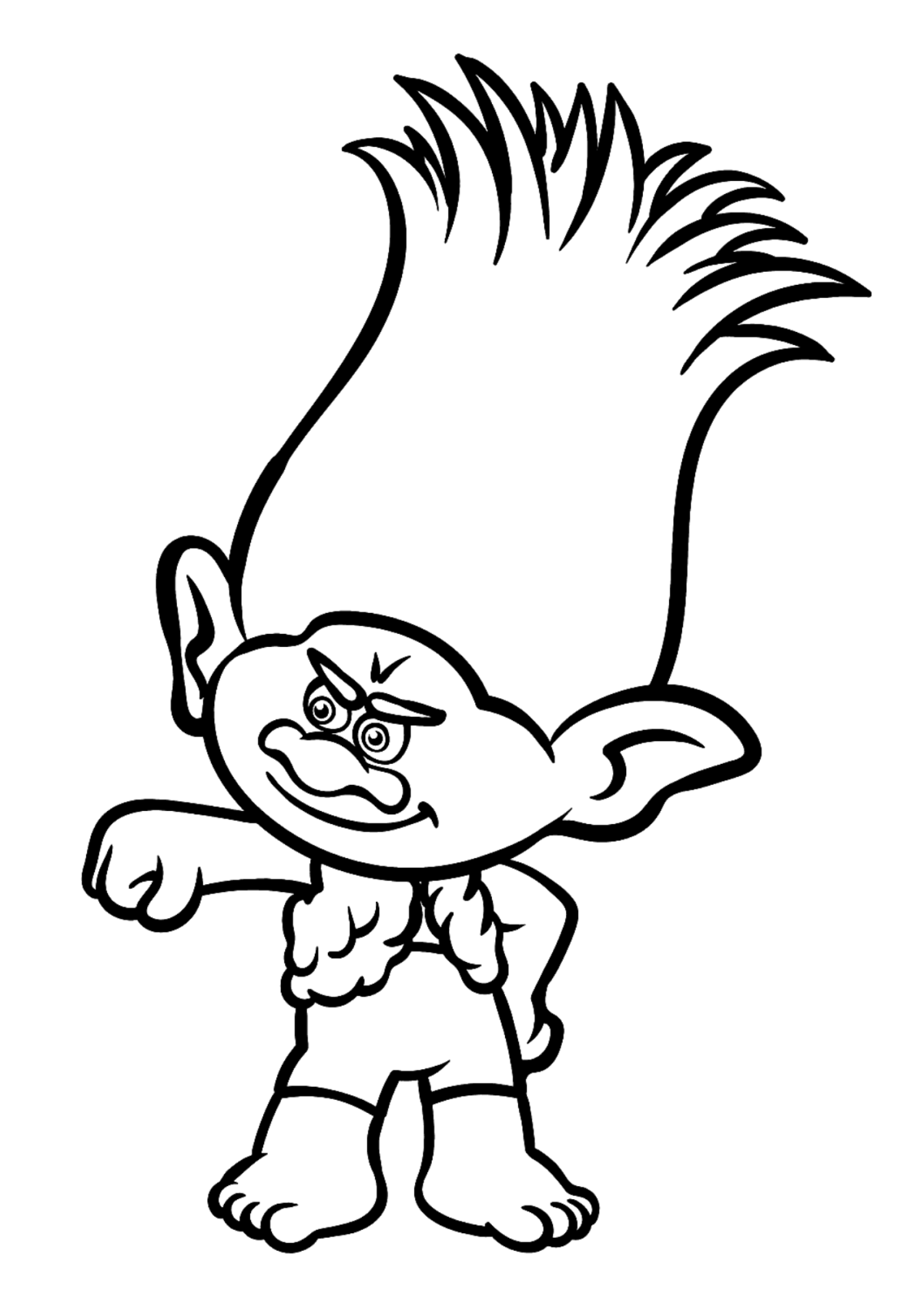 Desenho para Colorir Trolls