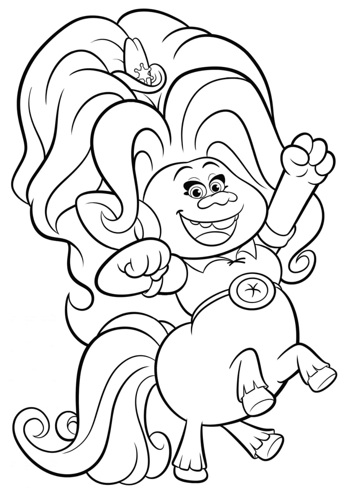 Desenho para Colorir Trolls