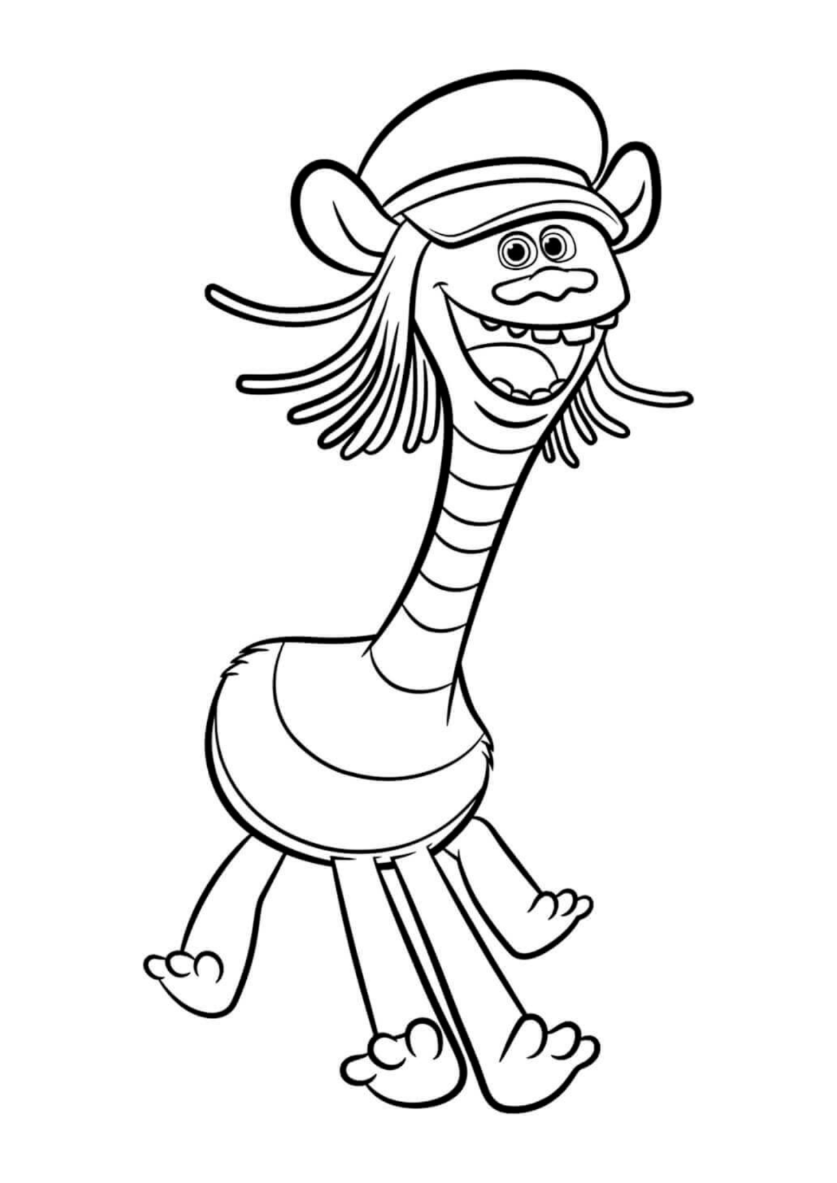Desenho para Colorir Trolls