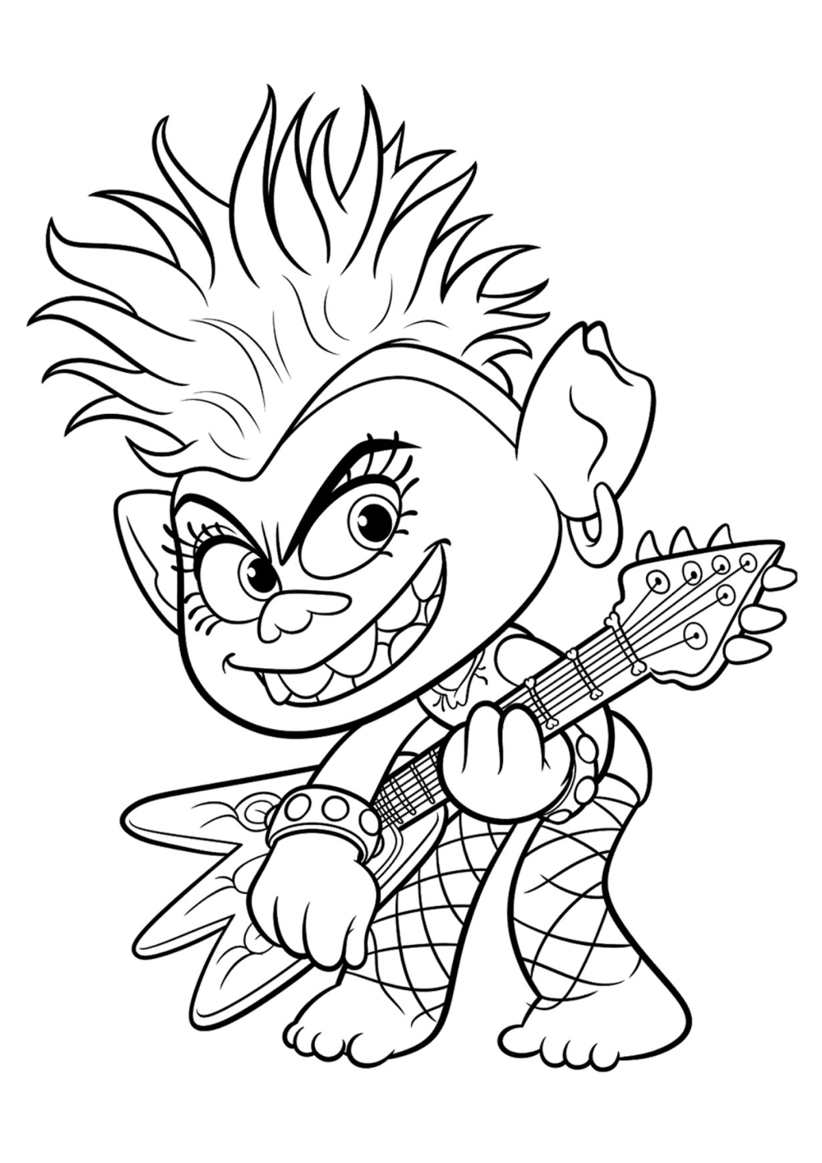 Desenho para Colorir Trolls