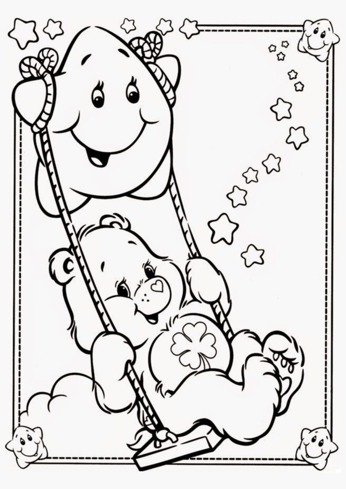 Desenho para Colorir Ursinhos Carinhosos