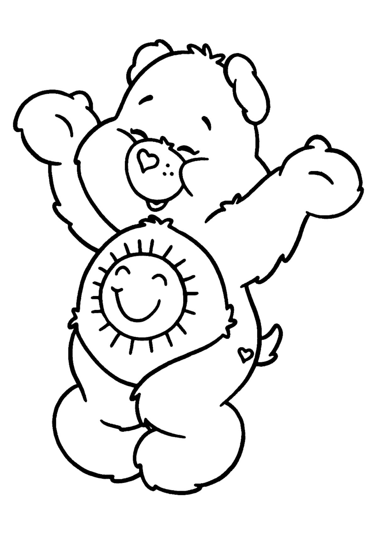 Desenho para Colorir Ursinhos Carinhosos