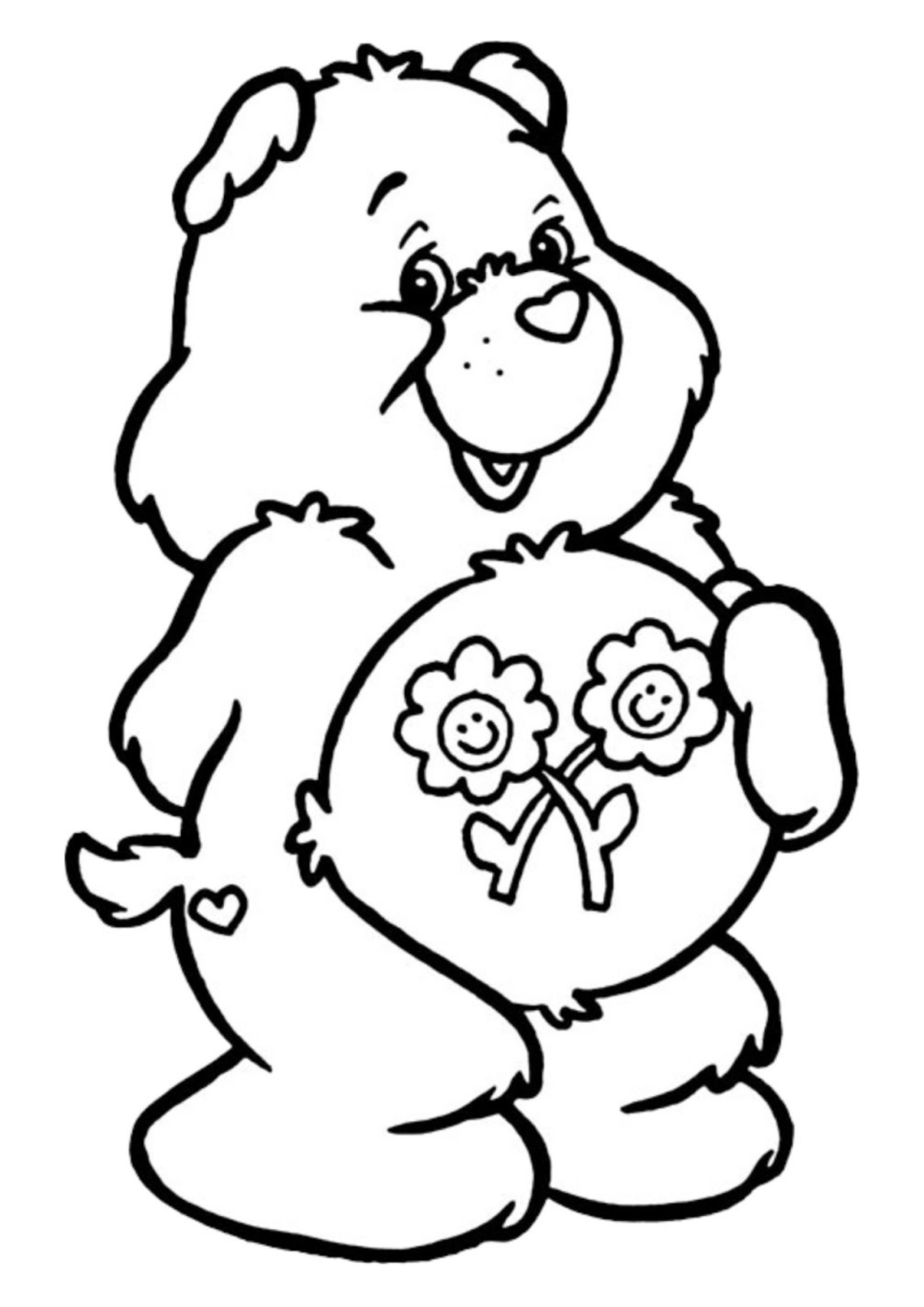Desenho para Colorir Ursinhos Carinhosos