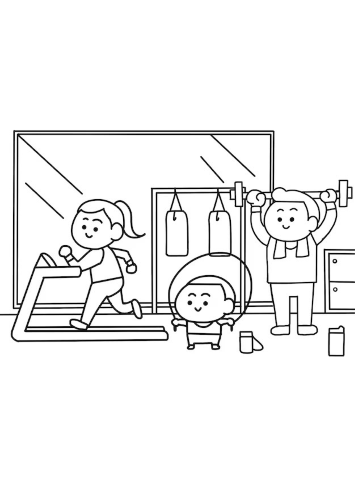 Desenho para Colorir Academia