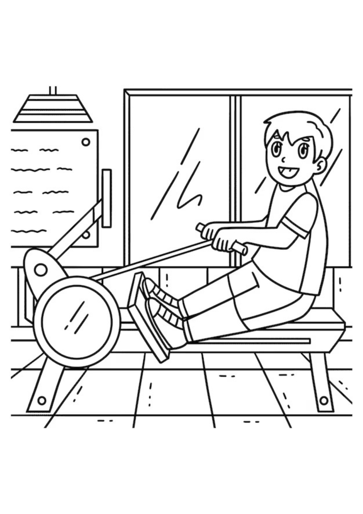 Desenho para Colorir Academia