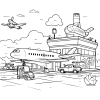 Desenho para Colorir Aeroporto