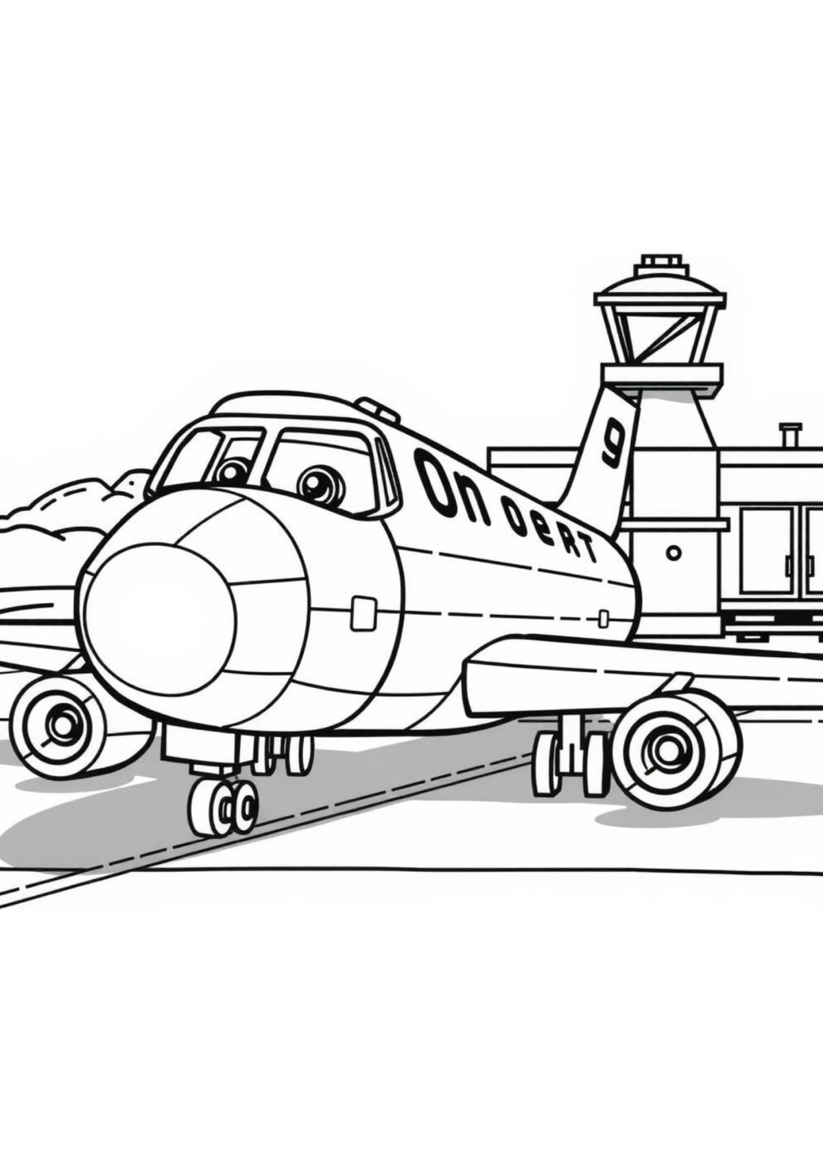 Desenho para Colorir Aeroporto
