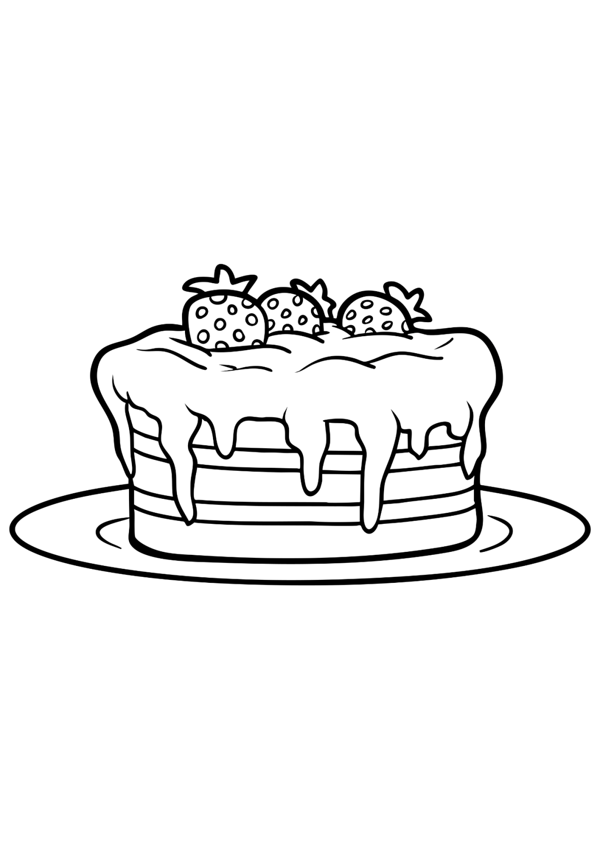 Desenho para Colorir Bolo