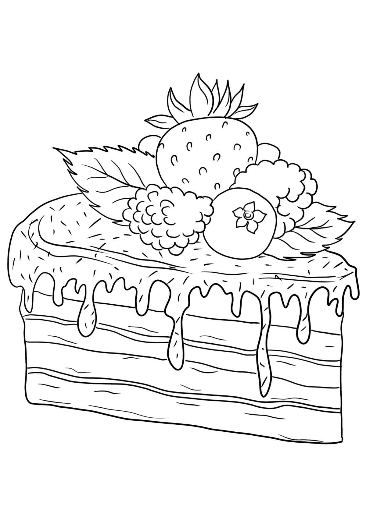 Desenho para Colorir Bolo