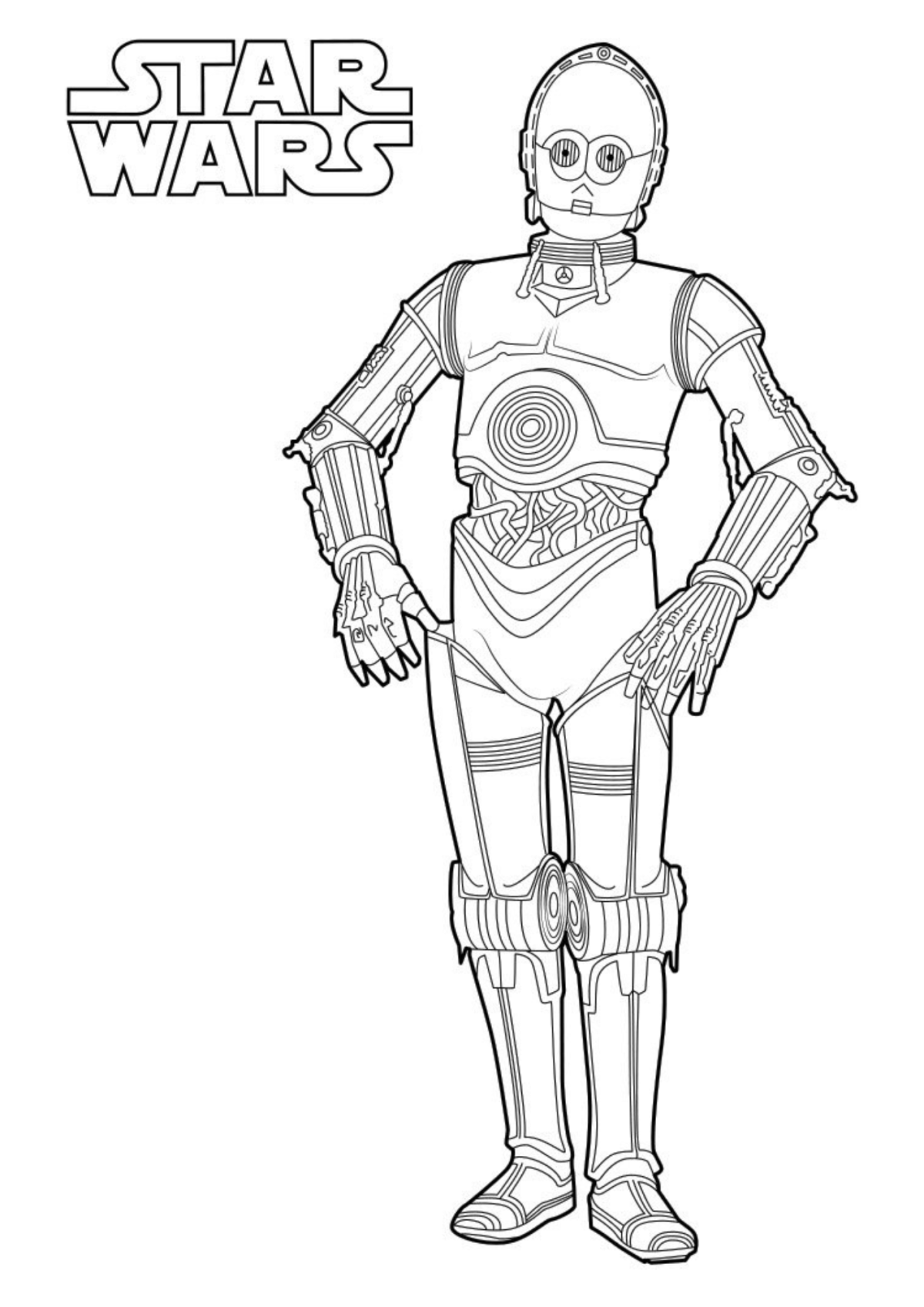 Desenho para Colorir C-3PO