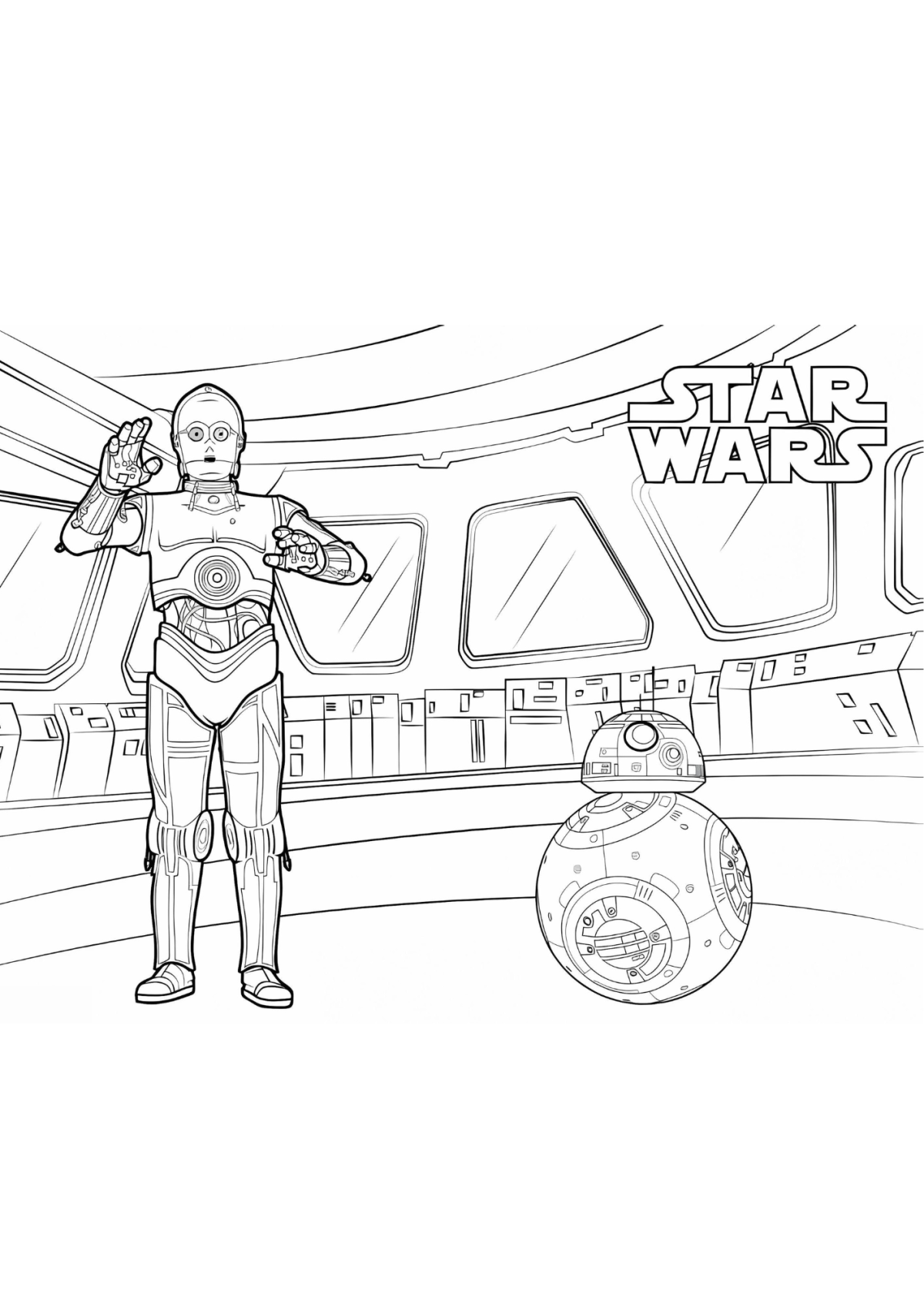 Desenho para Colorir C-3PO