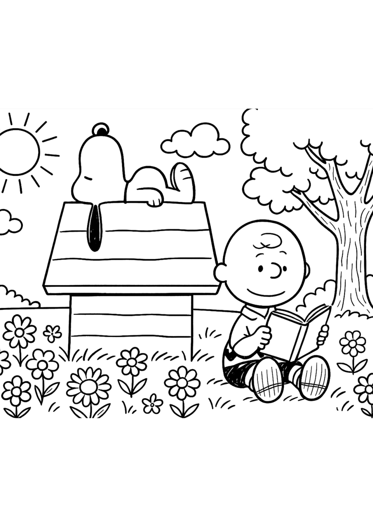 Desenho para Colorir Charlie Brown